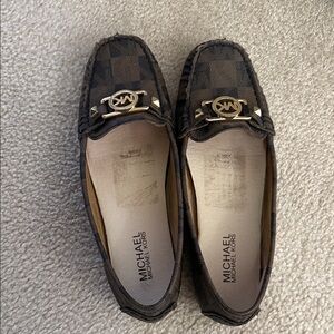 Michael Kors Checkered Brown Loafers